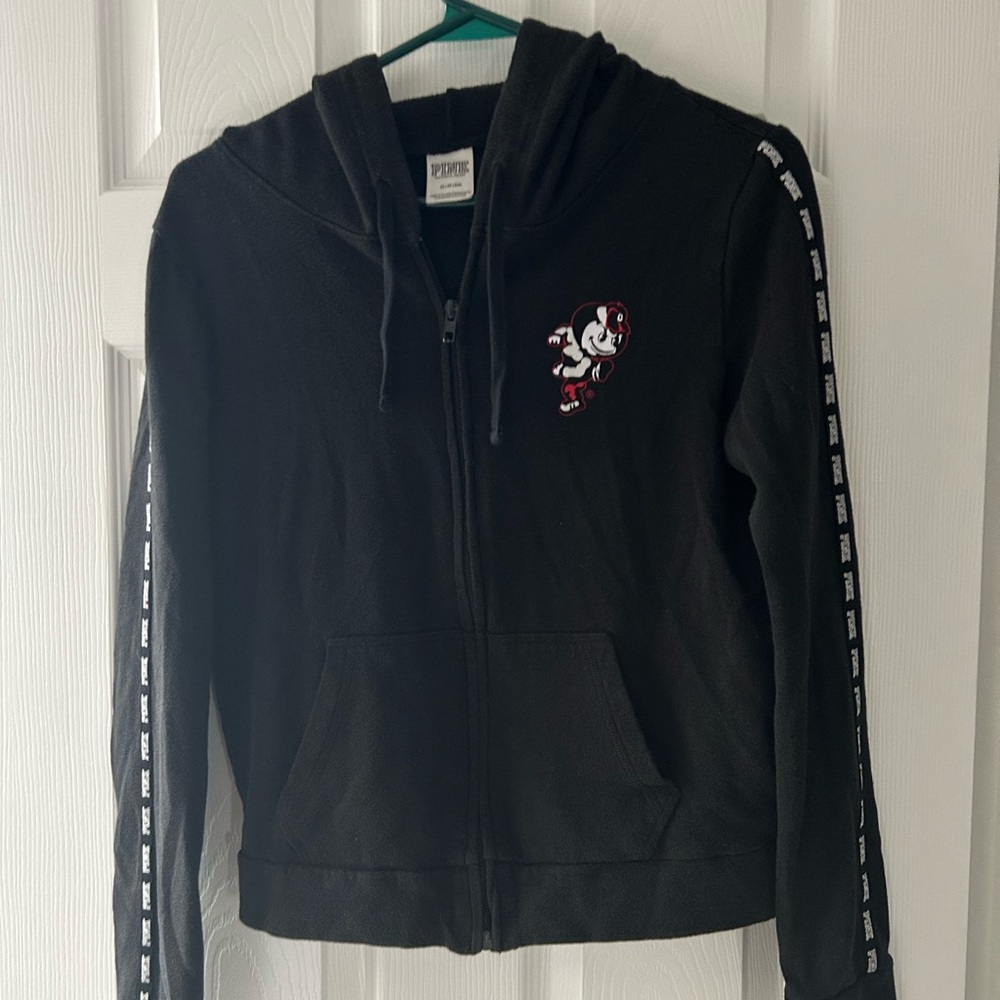 Pink Ohio State hoodie zipper sweatshirt